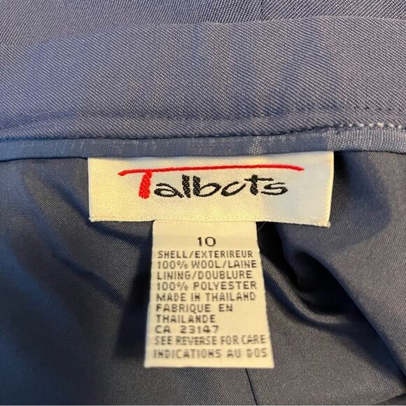 Talbots Wool Cuffed Dress Pants 10 Lined Career Wear Preppy Minimalist Mature - Picture 6 of 6
